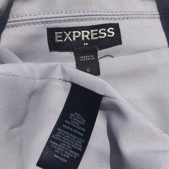 EXPRESS | one button gray women work career blazer - Picture 5 of 8